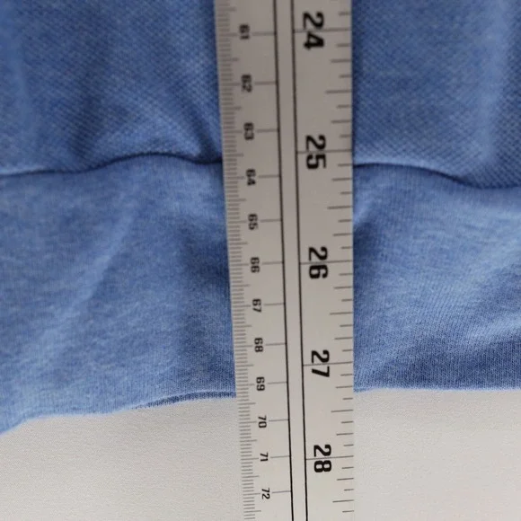 Polo Ralph Lauren Mens Blue Cotton Pique Quarter Zip Pullover Sweater Large LG - Picture 8 of 10